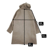 Danton ウールモッサフードコート 定価32780円 JD-8905 WOM サイズ36 コート ベージュ レディース ダントン【中古】5-1226T♪