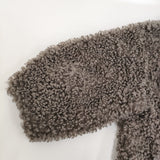 IENA TISSAVELファーブルゾン サイズ38 定価36300円 24010900501030 ノーカラー ブルゾン 24AW グレー系 レディース イエナ【中古】5-1219A♪