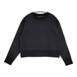 nicholson and nicholson ショート丈 トレーナー コットン 日本製 サイズ38 スウェット ブラック レディース ニコルソンアンドニコルソン【中古】6-0310M△
