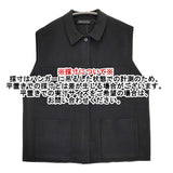 mizuiro-ind 襟付きワイドベスト 定価14960円 4-220089 ノースリーブポロシャツ ニット ベスト ブラック レディース ミズイロインド【中古】5-1219T♪