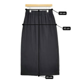 NO CONTROL AIR ライトクレープダブルクロスストレートスカート 定価25850円 ロングスカート ブラック レディース ノーコントロールエアー【中古】5-1219M♪