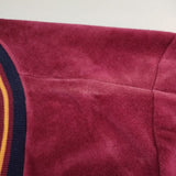 LACOSTE IZOD Vネック ベロア ヴィンテージ カットソー 70年代 糸巻きタグ ワインレッド系 レディース ラコステ【中古】6-0125T∞
