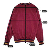 LACOSTE IZOD Vネック ベロア ヴィンテージ カットソー 70年代 糸巻きタグ ワインレッド系 レディース ラコステ【中古】6-0125T∞
