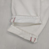 mina perhonen dn4470 always テーパードデニム ホワイトデニム サイズ36 赤耳 コットンリネン デニムパンツ ホワイト レディース ミナペルホネン【中古】6-0227M△