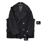 ORCIVAL ライトモッサ ショートPコート OR-A0067 サイズ1 定価46200円 ピーコート ネイビー レディース オーシバル/オーチバル【中古】5-1226T♪