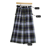 O'NEIL OF DUBLIN/BOSTON-NINE チェック キルト ロングスカート グリーン ネイビー レディース オニールオブダブリン/ボストンナイン【中古】6-0125T∞