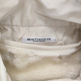 BEAUTY&YOUTH UNITED ARROWS グログランフードライナーマウンテンパーカー サイズS オフホワイト レディース ビューティアンドユース【中古】5-1226T♪