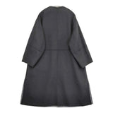 Simplicite/B.C STOCK S120ブレンドリバーシブルコート 定価26400円 24AW ブラック グレー レディース シンプリシテェ/ベーセーストック【中古】5-1219T♪