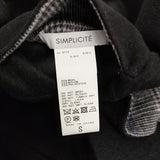 Simplicite/B.C STOCK S120ブレンドリバーシブルコート 定価26400円 24AW ブラック グレー レディース シンプリシテェ/ベーセーストック【中古】5-1219T♪