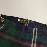 GLEN NEVIS 巻き ラップ スコットランド製 ウール チェック ロングスカート ネイビー グリーン レディース グレンネイビス【中古】6-0125T∞