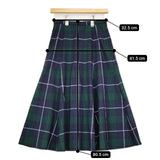 YORKLAND ウール チェック 11AR ロングスカート ネイビー グリーン レディース ヨークランド【中古】6-0125T∞