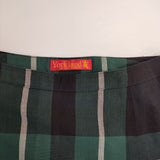 YORKLAND コットン チェック ロングスカート グリーン ネイビー ブラック レディース ヨークランド【中古】6-0125M∞