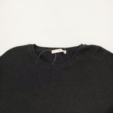 evam eva コットン プルオーバーニット E213K020 クルーネック セーター ニット ブラック レディース エヴァムエヴァ【中古】6-0207M♪