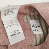 45R/45rpm 未使用 イングランドフラノのパフブラウス アブラハムムーン＆サンズ社 定価71500円 ピンク レディース フォーティーファイブアールピーエム【中古】5-1219T♪