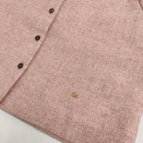 45R/45rpm 未使用 イングランドフラノのパフブラウス アブラハムムーン＆サンズ社 定価71500円 ピンク レディース フォーティーファイブアールピーエム【中古】5-1219T♪