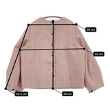 45R/45rpm 未使用 イングランドフラノのパフブラウス アブラハムムーン＆サンズ社 定価71500円 ピンク レディース フォーティーファイブアールピーエム【中古】5-1219T♪