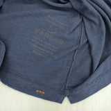 45R/45rpm Vネック コットン 日本製 サイズ3 長袖Ｔシャツ カットソー ロンＴ ブルー レディース フォーティーファイブアールピーエム【中古】6-0227M△