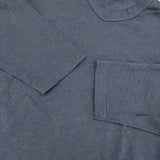 45R/45rpm Vネック コットン 日本製 サイズ3 長袖Ｔシャツ カットソー ロンＴ ブルー レディース フォーティーファイブアールピーエム【中古】6-0227M△
