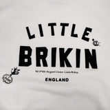 OLDMAN'S TAILOR BRIKIN ブリキン フロッキープリント コットン トレーナー サイズM スウェット ホワイト ブラック レディース オールドマンズテーラー【中古】6-0227M△