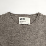 MHL. 595-6163501 サイズ2 クルーネック ウール セーター ニット グレー レディース エムエイチエル【中古】5-1228T♪