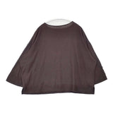 nest Robe 01203-1019 コットンカシミヤ ボートネック ワイドシルエット ニット ブラウン レディース ネストローブ【中古】5-1228T♪