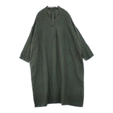 nest Robe リネン ワイドシルエット 01191-1093 製品染め ワンピース グリーン レディース ネストローブ【中古】6-0513M∞