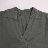 nest Robe リネン ワイドシルエット 01191-1093 製品染め ワンピース グリーン レディース ネストローブ【中古】6-0513M∞