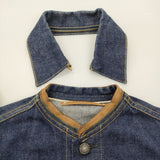 SCYE BASICS デニムデタッチャブルカラージャケット Gジャン 襟着脱 サイズ36 ネイビー レディース サイベーシックス【中古】6-0207M♪