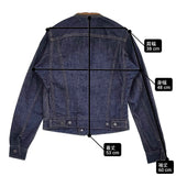 SCYE BASICS デニムデタッチャブルカラージャケット Gジャン 襟着脱 サイズ36 ネイビー レディース サイベーシックス【中古】6-0207M♪