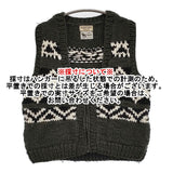 WARREN SCOTT KHWOPA ウール カウチンニットベスト ジップアップ ネパール製 カーキ系 ホワイト レディース ウォーレンスコット【中古】5-1226T♪