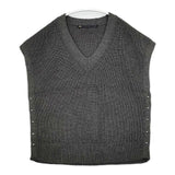 muller of yoshio kubo Connect sweater コネクトニット ニットベスト アームカバー 定価49500円 セーター ニット チャコールグレー レディース ミュラーオブ ヨシオクボ【中古】6-0125T∞