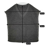 muller of yoshio kubo Connect sweater コネクトニット ニットベスト アームカバー 定価49500円 セーター ニット チャコールグレー レディース ミュラーオブ ヨシオクボ【中古】6-0125T∞