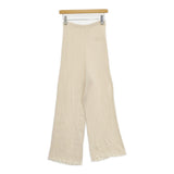 R JUBILEE Sheer Rib Pants リブパンツ 定価22000円 コットン 日本製 パンツ アイボリー レディース アールジュビリー【中古】6-0227G△
