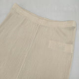 R JUBILEE Sheer Rib Pants リブパンツ 定価22000円 コットン 日本製 パンツ アイボリー レディース アールジュビリー【中古】6-0227G△
