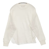 AMERICANA サーマル ワッフル プルオーバー 長袖Ｔシャツ カットソー ロンＴ ホワイト レディース アメリカーナ【中古】6-0207M♪