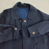 45R/45rpm リネンのコート（インディゴ） サイズ2 定価91300円 コート ネイビー レディース フォーティーファイブアールピーエム【中古】5-1226M♪