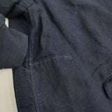 45R/45rpm リネンのコート（インディゴ） サイズ2 定価91300円 コート ネイビー レディース フォーティーファイブアールピーエム【中古】5-1226M♪