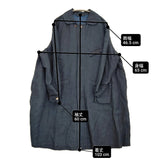 45R/45rpm リネンのコート（インディゴ） サイズ2 定価91300円 コート ネイビー レディース フォーティーファイブアールピーエム【中古】5-1226M♪