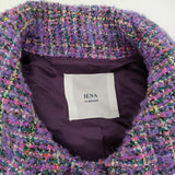 IENA LA BOUCLE カラーツィードPコート ロング ピーコート 22AW パープル レディース イエナラブークル【中古】5-1226T♪