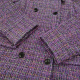 IENA LA BOUCLE カラーツィードPコート ロング ピーコート 22AW パープル レディース イエナラブークル【中古】5-1226T♪