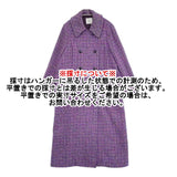 IENA LA BOUCLE カラーツィードPコート ロング ピーコート 22AW パープル レディース イエナラブークル【中古】5-1226T♪