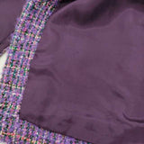 IENA LA BOUCLE カラーツィードPコート ロング ピーコート 22AW パープル レディース イエナラブークル【中古】5-1226T♪