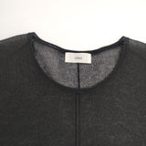 IENA FILMY COTTON プルオーバー 定価12100円 シアー 半袖Ｔシャツ カットソー 24SS ブラック レディース イエナ【中古】6-0614S∞