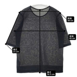 IENA FILMY COTTON プルオーバー 定価12100円 シアー 半袖Ｔシャツ カットソー 24SS ブラック レディース イエナ【中古】6-0614S∞