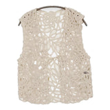 FRAMeWORK コットンレースエンブロイダリーベスト 定価16500円 ベスト 25SS ベージュ レディース フレームワーク【中古】5-1222M♪