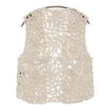 FRAMeWORK コットンレースエンブロイダリーベスト 定価16500円 ベスト 25SS ベージュ レディース フレームワーク【中古】5-1222M♪