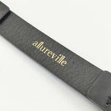 allureville ゴールドチェーン レザー チェーンコンビナロー ベルト ブラック ゴールド レディース アルアバイル【中古】6-0530G∞