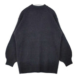 AEWEN MATOPH ウール混アゼボリュームスリーブVネックカーディガン チャコールグレー レディース イウエンマトフ【中古】5-1228T♪