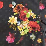 LOVELESS リバーシブル 花柄 モノグラム サイズ1 ナイロンジャケット ブルゾン ブラック レディース ラブレス【中古】5-1228M♪