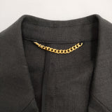 JOURNAL STANDARD L'essage 24SS リネンストレッチハーフスリーブジャケット 定価37400円 ジャケット ブラック レディース ジャーナルスタンダードレサージュ【中古】6-0430S◎